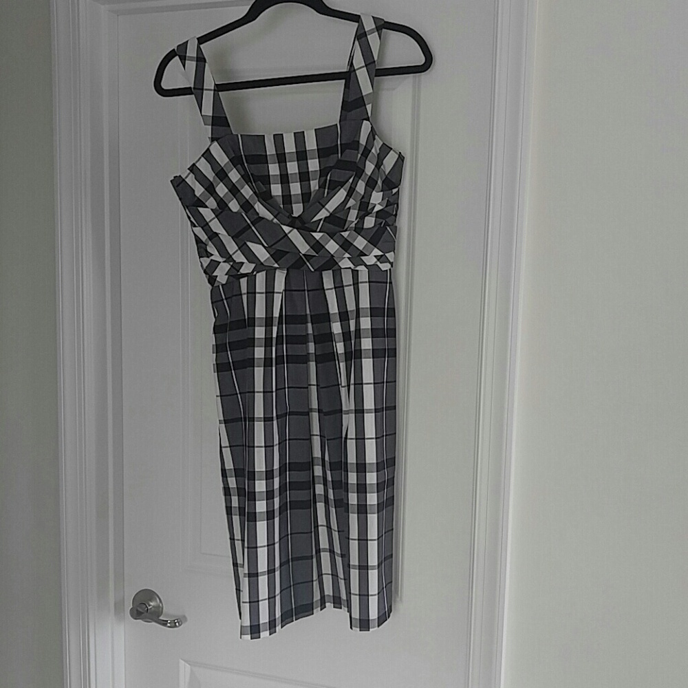 Black and white checkered dress